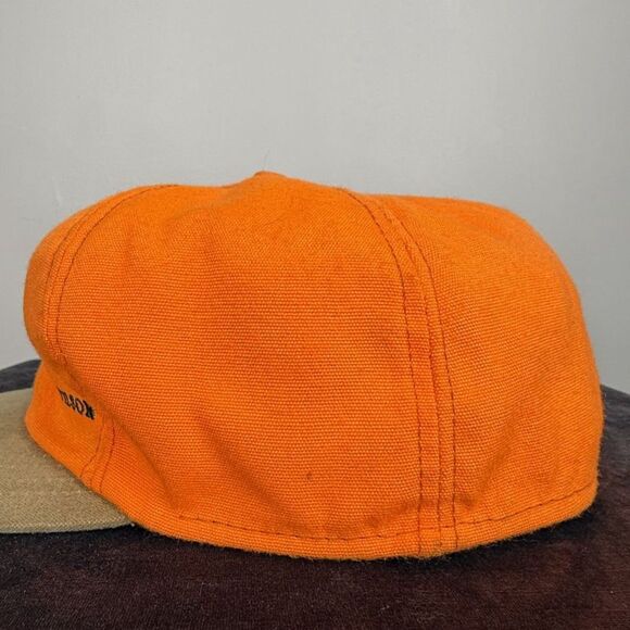 Vintage Filson Ear Flap Hat, Blaze Orange Hunting Cap Size XXL, USA Made - Picture 8 of 11
